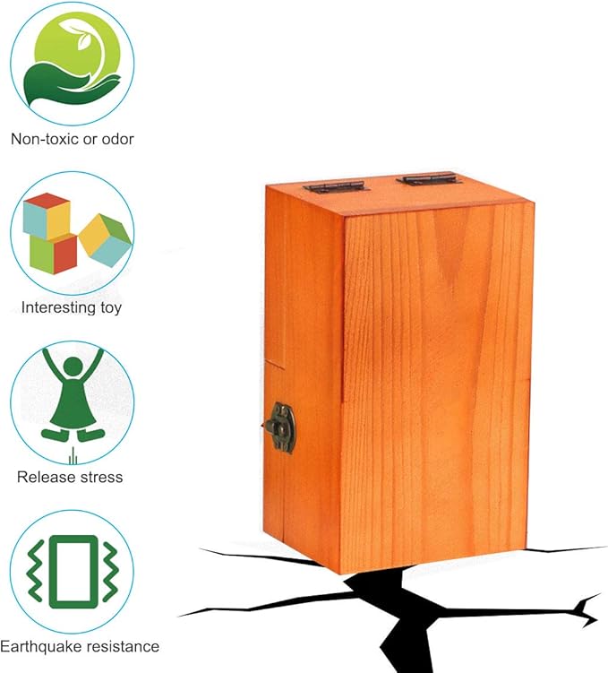 Calary Useless Box Turns Itself Off in Box Alone Machine Fully Assembled in Box (Brown)