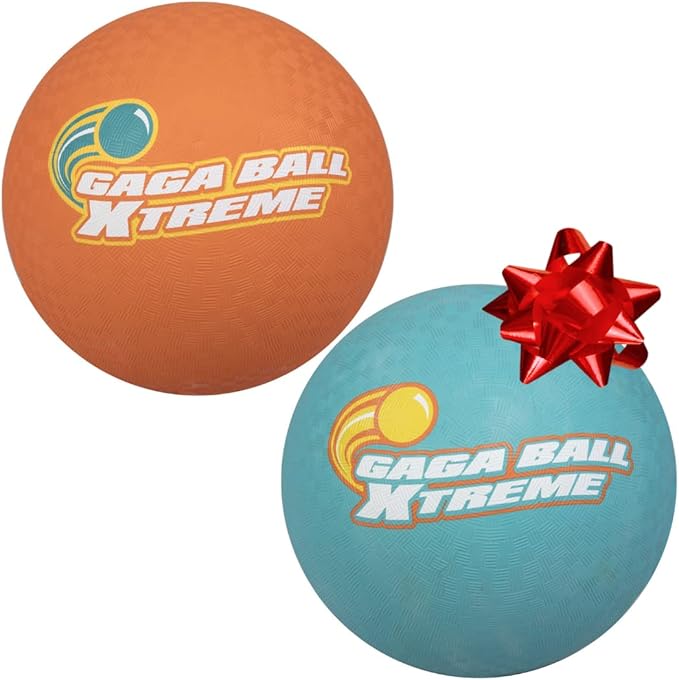 SCS Direct Gaga Ball Playground Balls (8.5 inches) w Air Pump- Durable Rubber Pack for Recess Dodgeball, Kickball, Gagaball Official Play & School -Fun Outdoor Toys & Gifts for Kids
