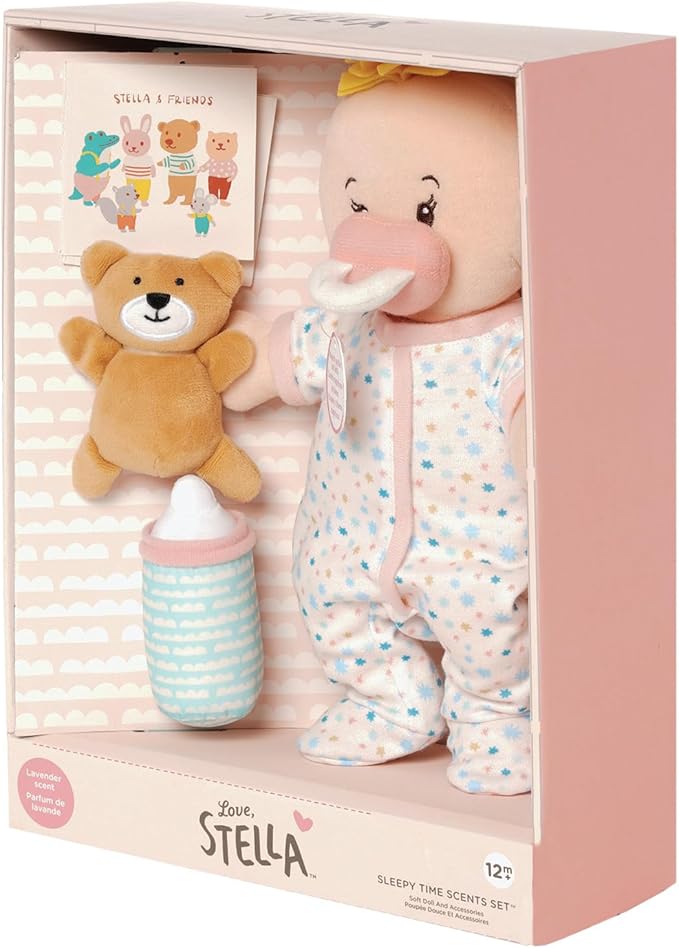 Manhattan Toy Wee Baby Stella Sleepy Time Scents Soft Doll Set, 12",Peach