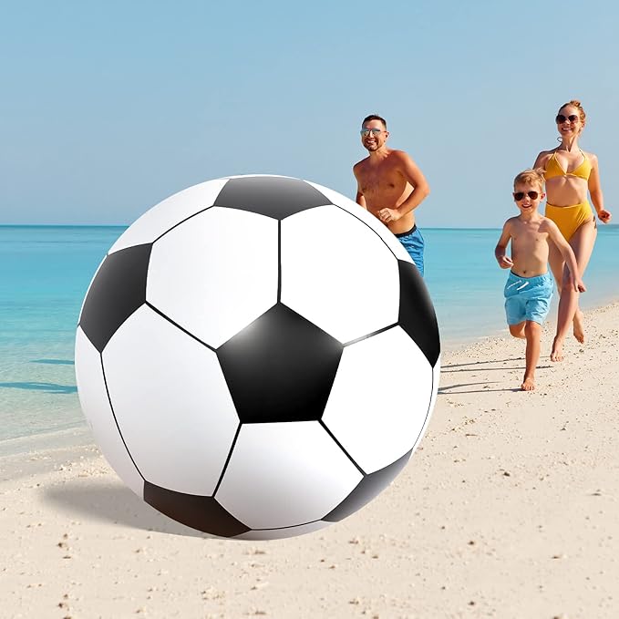 Lewtemi Big Inflatable Giant Soccer Ball Large Inflatable Beach Sport Ball Pool Party Decoration Toys Oversized Jumbo Beach Toy for Pool Water Sports Games