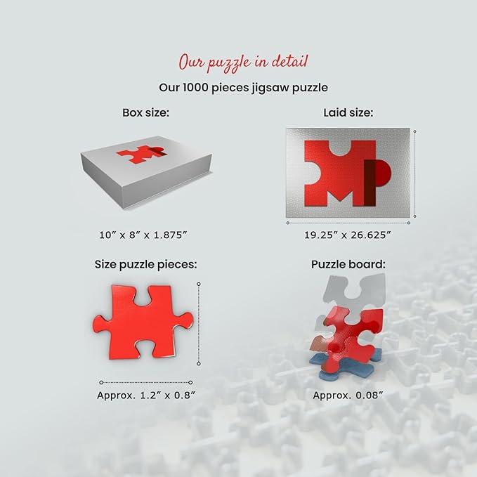 MyPuzzle Fox Family - Premium 1000 Piece Jigsaw Puzzle for Adults