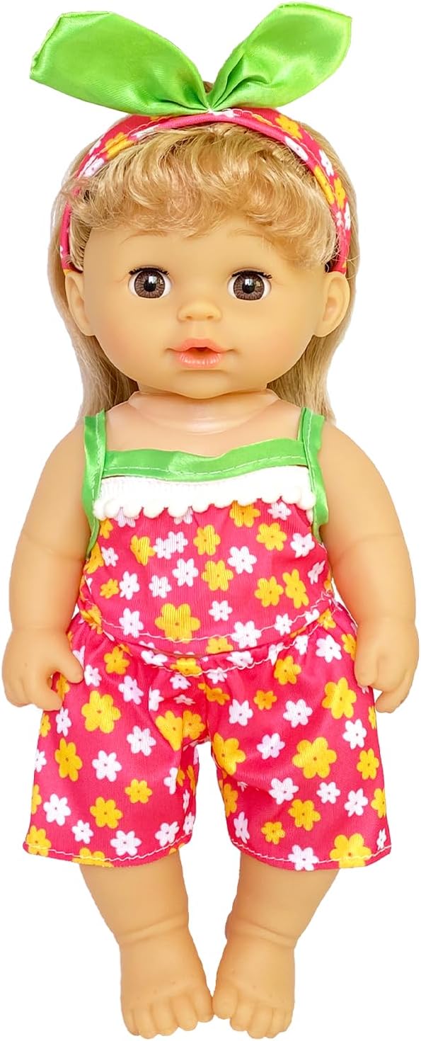 6 Sets Girl Baby Doll Clothes Dress Outfits Accessories for 10 -12 Inch Baby Girl Doll