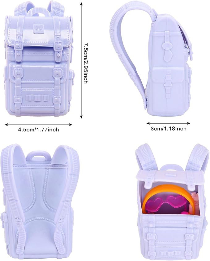 40 PCS Doll Travel Accessories Playset Includes Travel Luggage Suitcase 5 Clothes 1 Backpack 3 Pairs of Shoes & 32 Accessories Headset Puppy Toiletories,etc Travel Toy Set for 11.5 Inch Girl Dolls