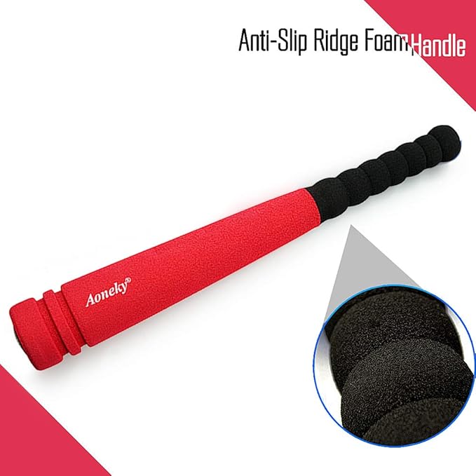 Aoneky Mini Foam Baseball Bat and Ball for Toddler, 16.5 inch