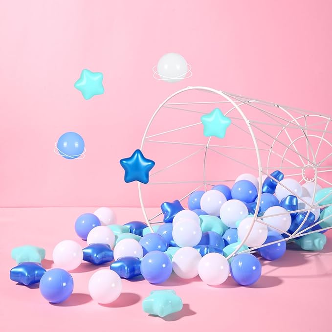 STARBOLO Ball Pit Balls - 100pcs-4colors Crush Proof Plastic Children's Toy Balls Macaron Ocean Balls for Birthday Parties Games Pool