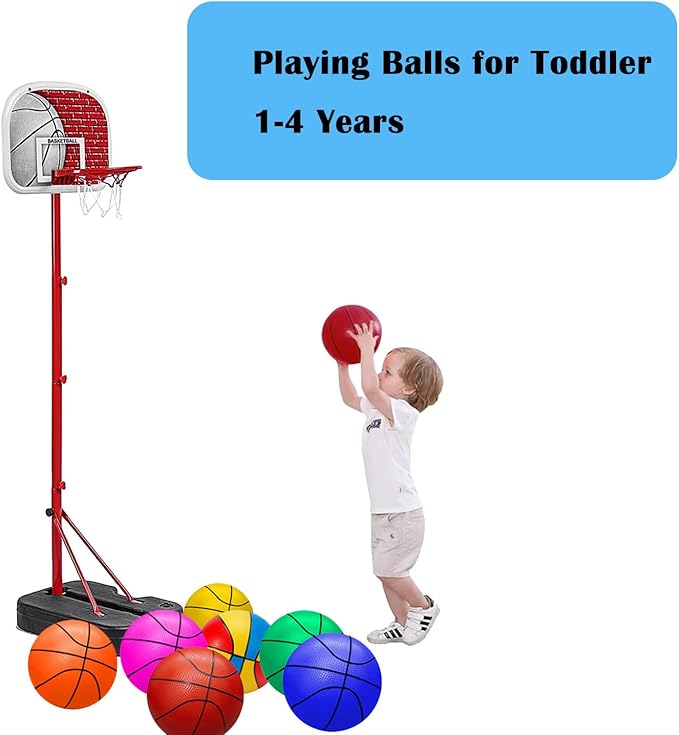 ABAJI Mini 3 Pack 5 inch Toy Basketballs Ball Pump Needle Rubber Material Mini Hoop Toddlers Kids Teenagers Swimming Pool Indoors Outdoors