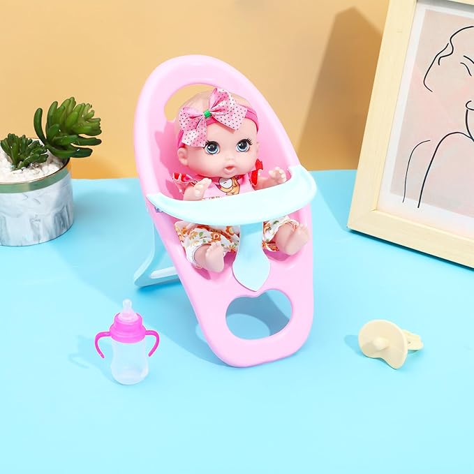 ONEST 4 Pieces 6 Inch Dolls with Accessory Cute Doll Mini Doll with Clothes Mini Dolls with Accessories