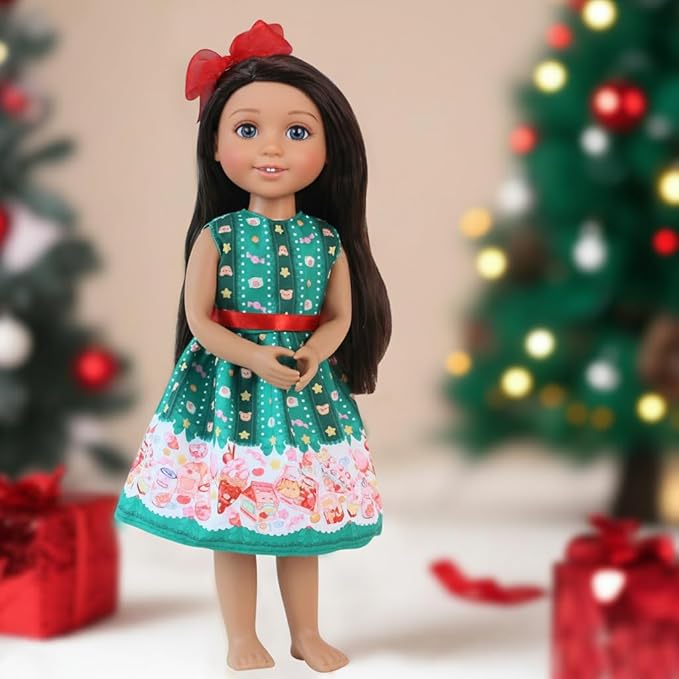fit for 14 inches Girl Dolls' Clothes, for 14" Glitter Girl Wellie Wishers Baby Doll, 10 Sets Clothes and Accessories (14 inch Doll Clothes)