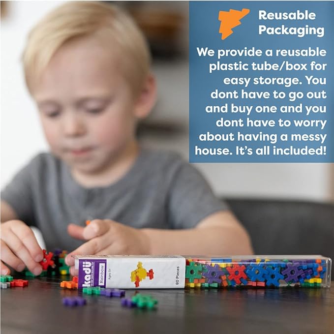 KADU Classic 250 Piece Classic Set - STEM/STEAM Building + Construction Toy, for Open + Imaginative Play Ages 5+