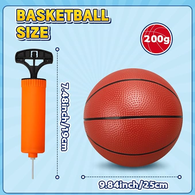 Amarlozn Mini Basketball for Indoor Mini Basketball Hoop, 9 Inch Small Replacement Basketballs Soft Ball for Inflatable Pool, Beach Sandbox Outdoor Play Game Gift Pack for Toddler Kids Adults 5PCS