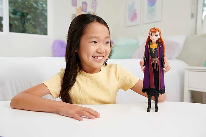 Mattel Disney Princess Dolls, Anna Posable Fashion Doll with Signature Clothing and Accessories, Disney's Frozen 2 Movie Toys