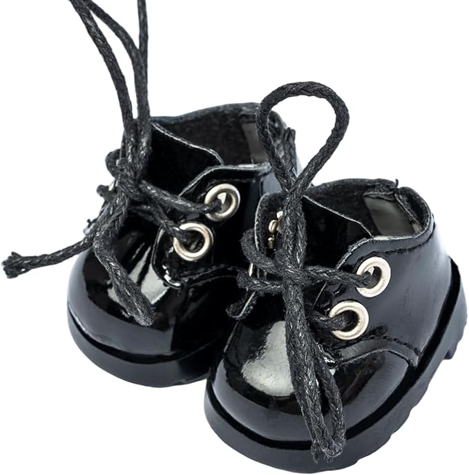 15-17cm Doll Shoes for 15-17cm Doll Boots, 6.7 inch Doll Shoes Accessories (Black)