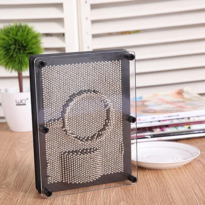 3D Metal Pin Art Board(6 x 8 Inches) Arouse Sense of Imagination,Innovative Boundless Creativity for Boys Girls