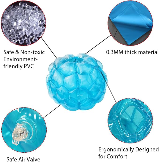 SUNSHINEMALL 2 Pack Inflatable Bumper Balls for Kids & Adults Giant Sumo Balls Bounce Body Bumpers Buddy Zorb Ball Outdoor Toys Gifts Yard Human Bubble Ball Hamster Ball