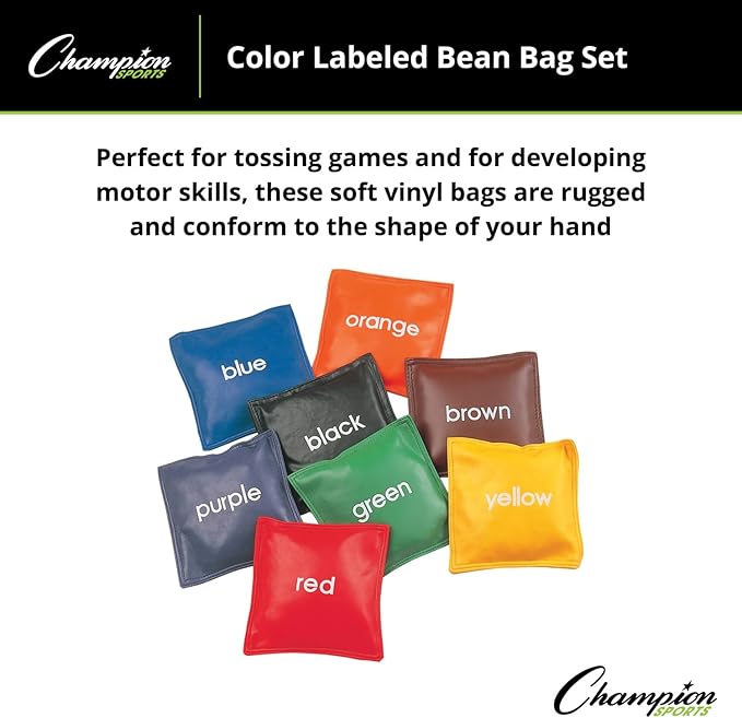 Champion Sports 5 Inch Colored Bean Bag Set