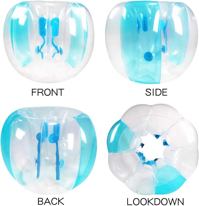 ZHUYNXIR 2 PC Sumo Ball for Adults, Bumper Bounce Balls for Kid, Inflatable Bounce Ball for Kids, Body Zorb Ball for Kids Outdoor Team Gaming Play (48 in,Blue+Red)