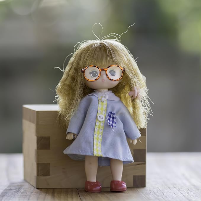 IMIKEYA Doll Glasses for 18 Inch Dolls Accessories- 6 Pairs Plastic Mini Eyeglasses with Clear Lenses for Dress Up Costume