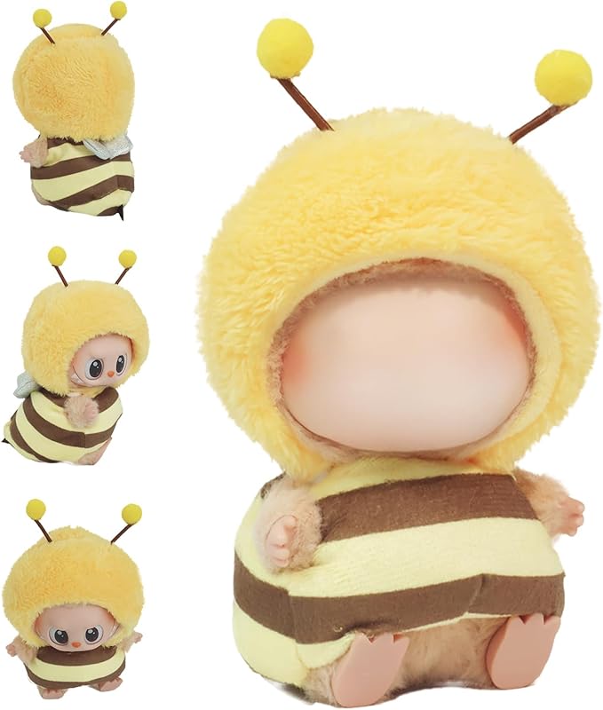 Clothes for labubu17cm Accessories Suit Cute Clothes for Doll Dress up Animal Style Outfits (NO Doll)(Bee)