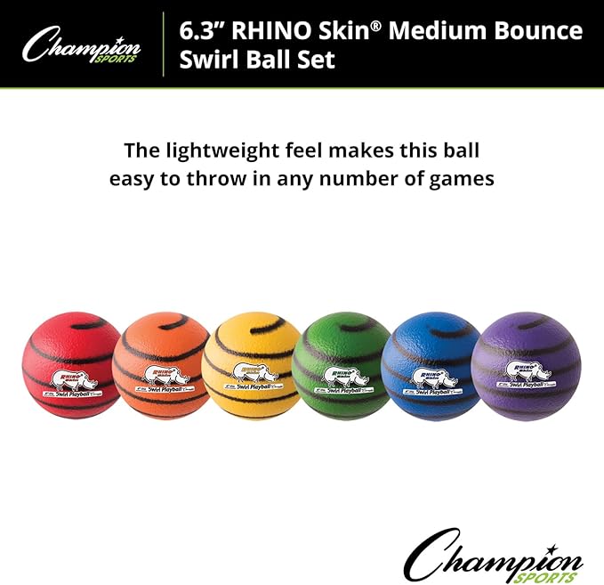Champion Sports Rhino Skin Medium Bounce Dodgeballs
