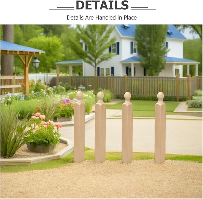 Totority 4Pcs Miniature Dollhouse Newel Posts Wood Pillars 3.14In DIY Accessories for 1 12 Scale Doll House Stairs Porch Furniture Decoration