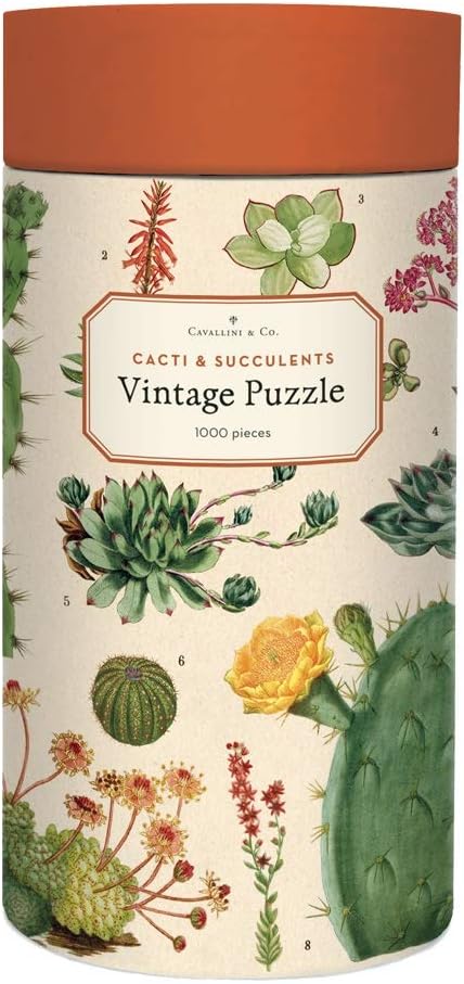 Cavallini 1000 Piece Puzzle, Cacti and Succulents (PZL/SUC)