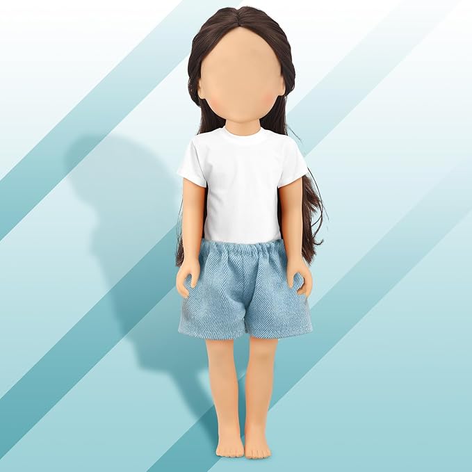 Bencailor 6 Pcs Short Doll Pants Clothes Shorts Smart Clothes Accessories for Christmas 8-12 Inch Dolls, 6 Colors (Style 2)