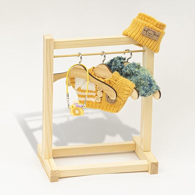 Clothes for Lububu 17cm Dolls(NO Doll) for Lububu Doll Outfits with Accessories Suit for Lububu Cute Stylish Dress Up Set Easter Gifts Yellow