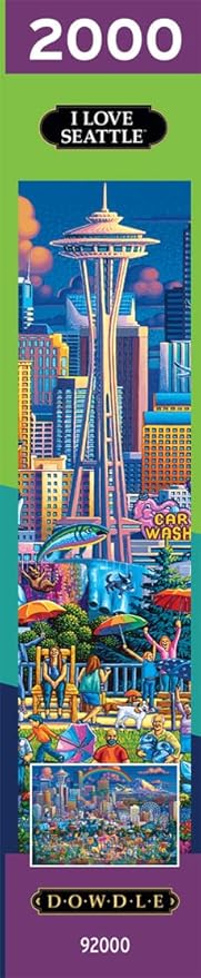 Buffalo Games – I Love Seattle - Eric Dowdle - 2000 Piece Jigsaw Puzzle  Colorful Puzzle for Adults – Precision-Cut Pieces, Beautiful Artwork, and Hours of Relaxing Fun