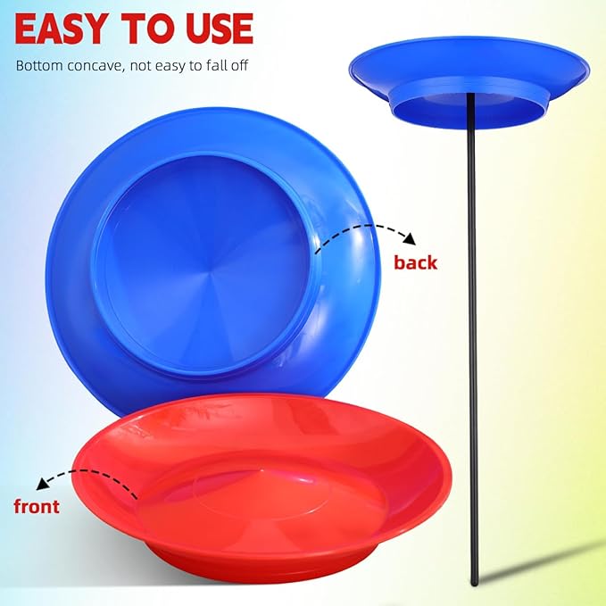 TOYANDONA 2 Sets Juggling Kit - Juggling Spinning Plate with Sticks Toy Circus Spinning Plate for Festivals Paty Performances Games