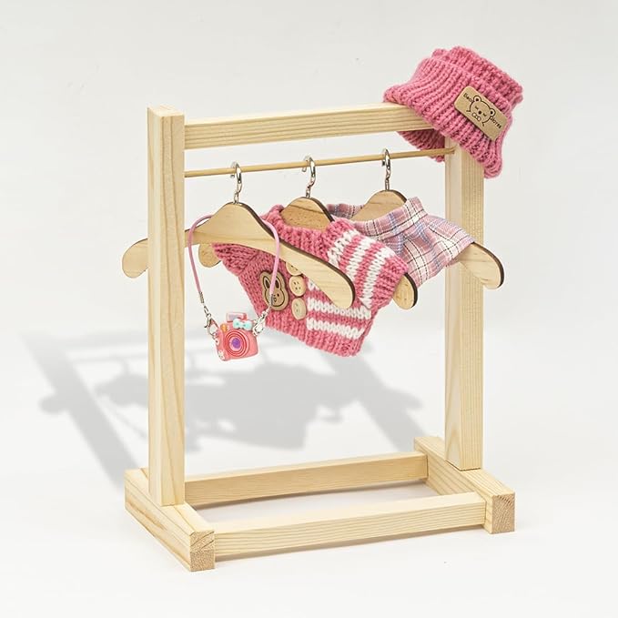 Clothes for Lububu 17cm Dolls(NO Doll) for Lububu Doll Outfits with Accessories Suit for Lububu Cute Stylish Dress Up Set Easter Gifts Rose Red