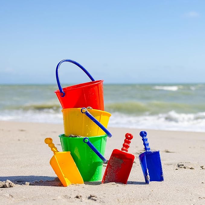 Spielstabil Large Sand Scoop Beach Toy for Kids - Heavy Duty Sand Shovel, Beach Tools & Sandbox Toys (One Shovel Included - Colors Vary)