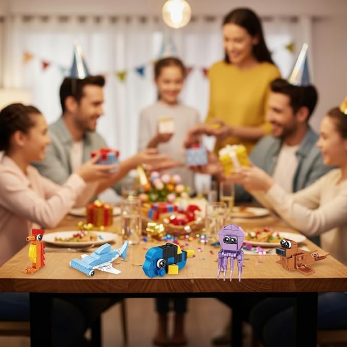 Party Favors for Kids - 24 Pack Animals Building Blocks for Goodie Bags Stocking Stuffers Classroom Prizes Birthday Gifts Toy Building Sets for Kids 6-12yrs