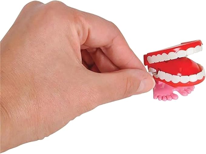 Wind Up Teeth Toy 2-Pack - Ideal Gag Gift for Children's Celebrations and Carnivals