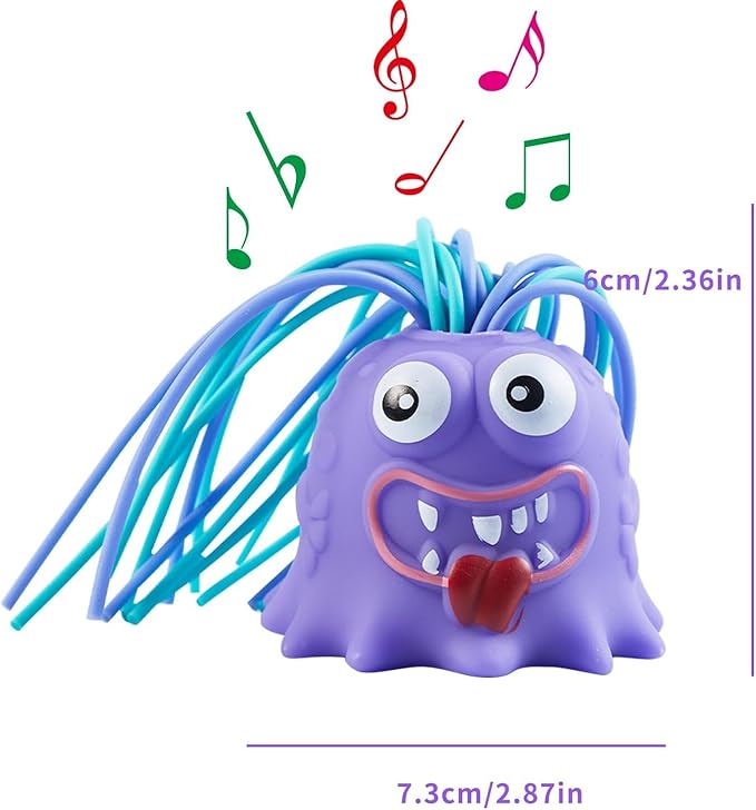 Fun Hair Pulling Fidget Screaming Monster Toys,Screaming Monster Toys, Halloween Christmas for 3 4 5 6 7+ Kids Teen Boys Girls Gifts(6PCS)