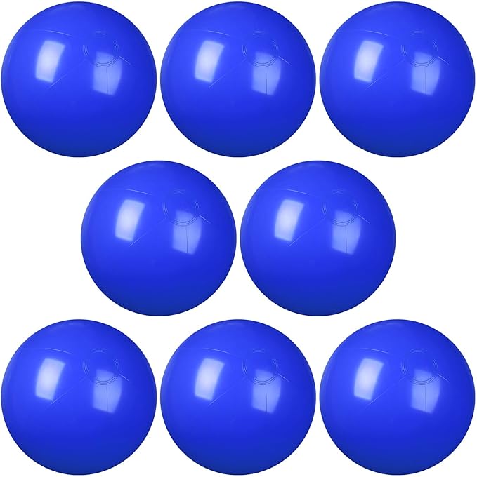 8 Pcs 12 Inch Solid Red Beach Balls Inflatable Beach Ball Bulk Large Blow up Pool Game Toys