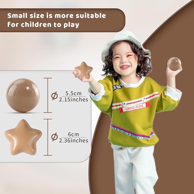 Ball Pit Balls for Kids & Dogs Cats Pack of 100 200 500- BPA Free, Crush Proof Plastic Balls for Ball Pit, Tent, Playhouse, Children's Toy Balls for Party, Macaron Ocean Balls 2.15 Inch