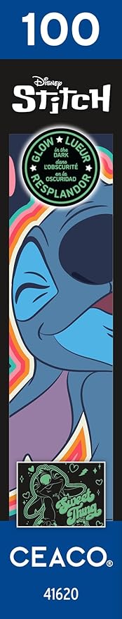 Ceaco - Disney - Stitch - Sweet Thing - Glow in the Dark - 100 Piece Jigsaw Puzzle