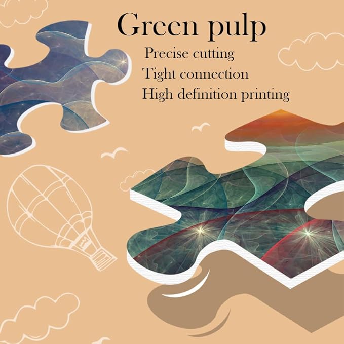 Multicolored Swirl Jigsaw Puzzles for Adults 1000 Pieces, Large Fantasy Puzzle, Intellectual Decompressing Challenging Fun Game Size 27" x 20"