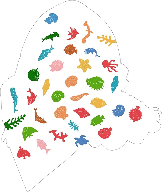 Bovearto Turtle Puzzle, Turtle Wooden Puzzles for Adults, Ocean Puzzle Unique Shaped Brain Teaser Puzzles for Kids 207 Pieces (11"*11.2")