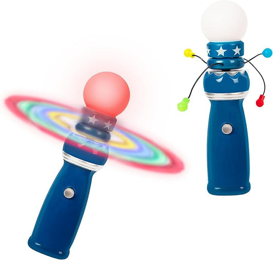 Windy City Novelties Hand-Held LED Light Up Galaxy Spinner - Colorful Flashing Lights for Parties, Events, and Fun
