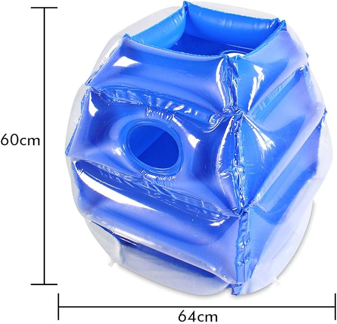 2 Pack inflatable bumper for kids, bumper bounce ball for Kids, kid sumo Balls, Lawn game ball for child outdoor team gaming play for 3-12 ages (24 inch, blue+blue)