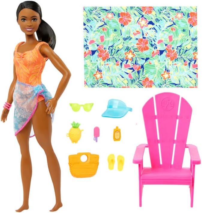Barbie Brooklyn Pink Passport Hawaii Doll & Accessories Set