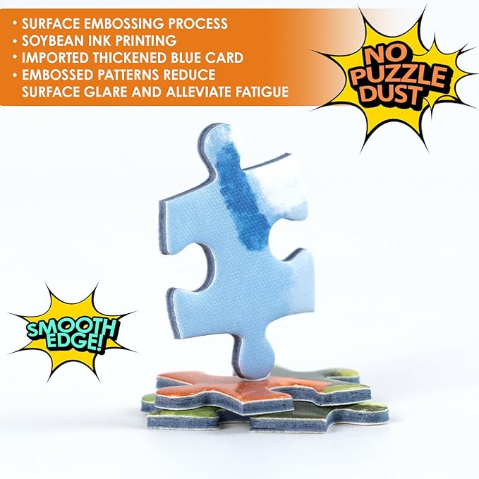 MOMIBOOK Puzzles for Adults 1000 Pieces Jigsaw Puzzles of Sunset Speedster, Painting Image Difficult Challenging Hard Impossible Puzzle Unique Funny Party Christmas Birthday Gifts
