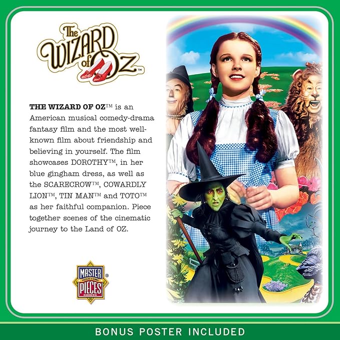 MasterPieces 1000 Piece Jigsaw Puzzle for Adults, Family, Or Youth - Wonderful Wizard of Oz - 19.25"x26.75"