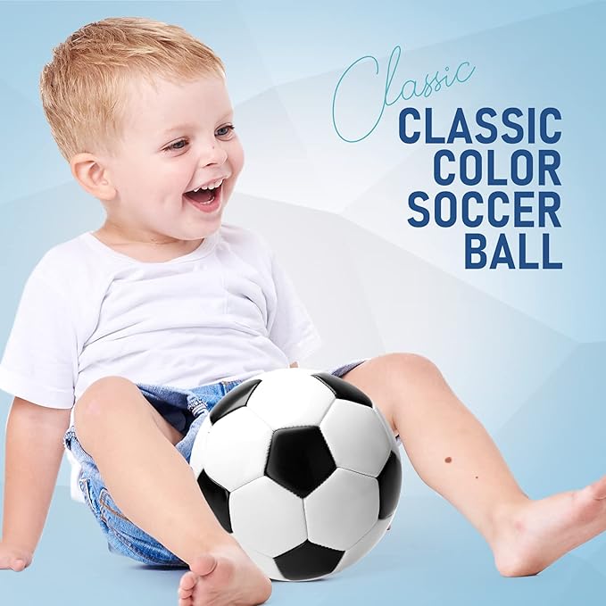 ZOOJOY 3 Pack Soccer Ball Size 3 for Kids, Outside Sport Soccer Ball Set for Boys Girls, Classic Design with Pump, Play Ball Toys & Gifts for Toddlers 2 3 4 5 6 7 8