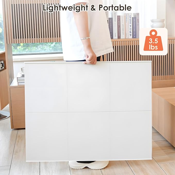 WELGEE 1000-Piecce Tilting Puzzle Board with Stand, 31” x 24” Lightweight Portable Puzzle Table for Adults & Seniors, DIY Customizable Puzzle Accessory Only 3.5 lbs (White)