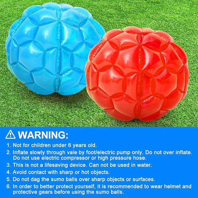 XBEN 36" Inflatable Bumper Balls 2-Pack - Tear-Resistant PVC Human Hamster Ball for Kids/Adults (Height: 29.5 inch,), Giant Zorb Ball for Backyard,Outdoor Team Games/Camping