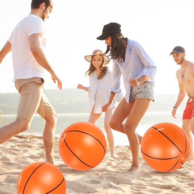 6 Pcs Giant Inflatable Footballs,16 Inch Blow Up Footballs Toys,Summer Pool Beach Balls,Sports Game Accessaries for Super Bowl Football Party Supplies,Indoor and Outdoor Use