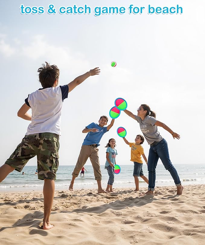 Kids Toys Toss and Catch Game Set, Toys for 3 4 5 6 7 8 Year Old Boys Girls Birthday Gift, Yard Outdoor Games for Kid Toddler Ages 4-8 8-12 Beach Pool