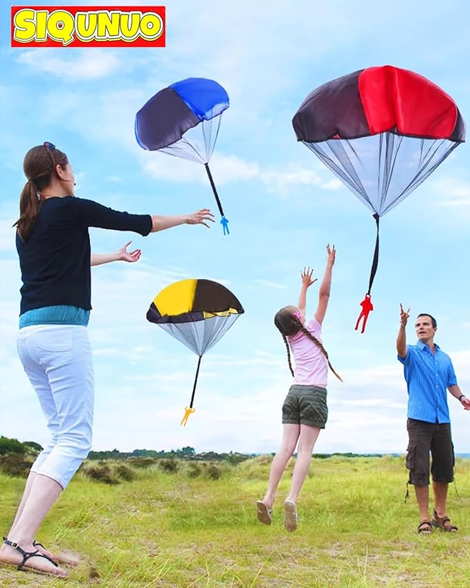 Parachute Toys for Kids, 6 Pack Tangle Free Outdoor Toys, Parachute Men for Kid, Small Toys for Kids Easterday, Halloween, Christmas, Birthday Gift, Unique Easter Basket Stuffers Idea 2026